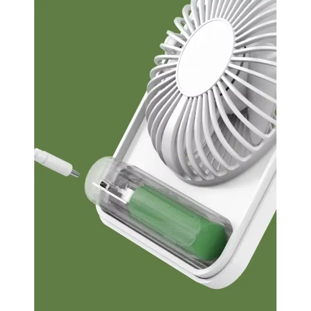 Акумуляторный USB вентилятор портативний. 5 швидк. Type-C. Чорний