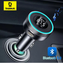 FM-трансмітер Baseus Enjoy Car Wireless MP3 Charger Black (CCLH-01) + зарядний пристрій