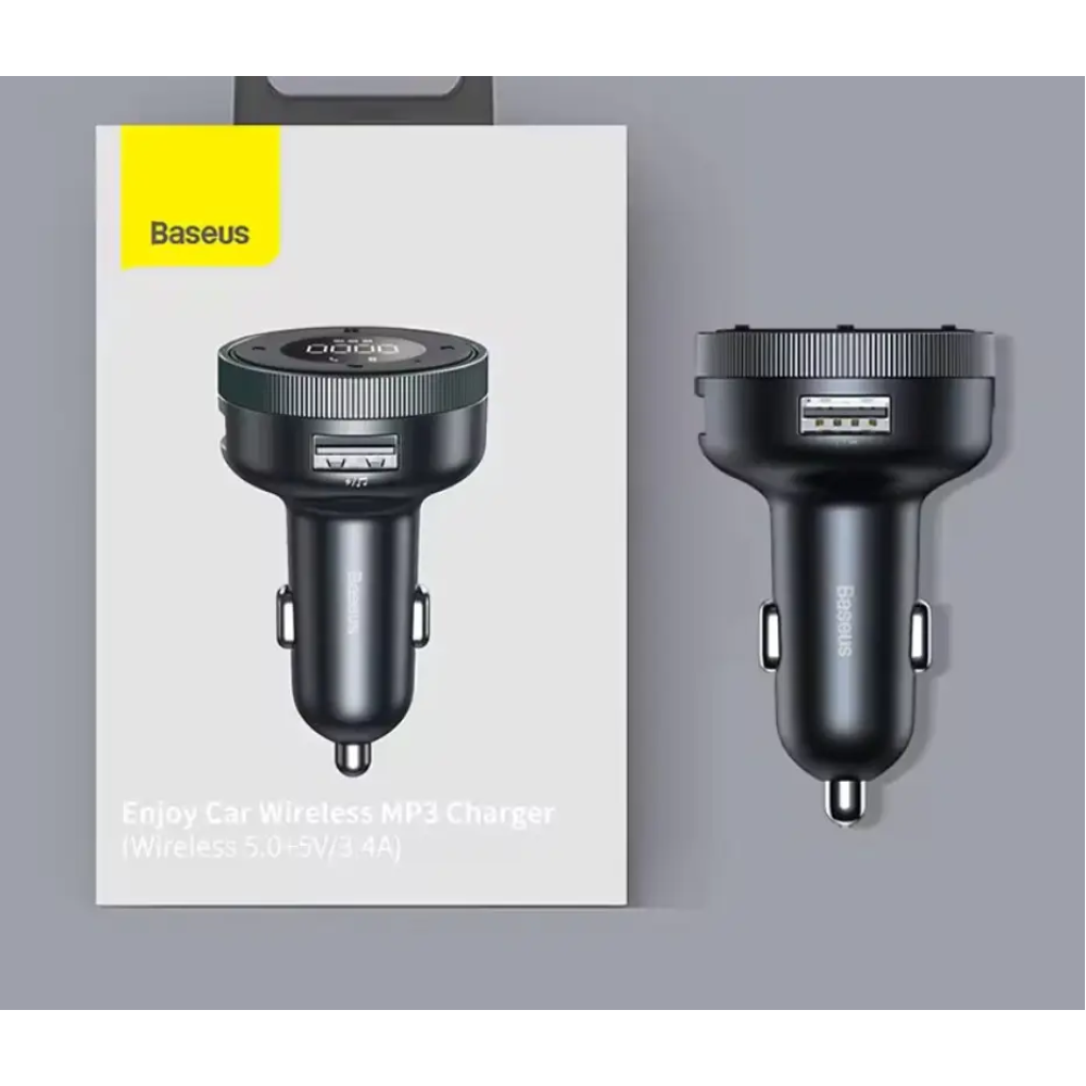 FM-трансмітер Baseus Enjoy Car Wireless MP3 Charger Black (CCLH-01) + зарядний пристрій