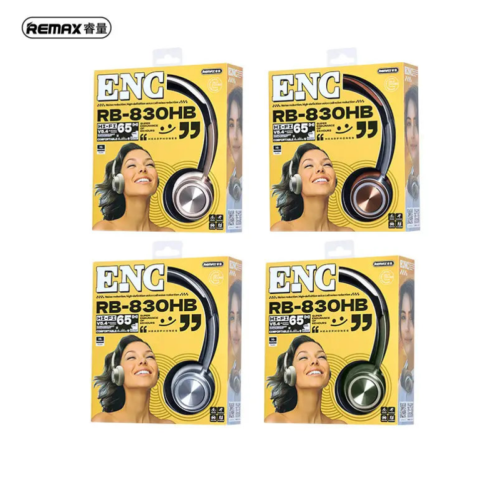 Bluetooth навушники Remax RB-830HB BT5.4 з мікрофоном ENC rown