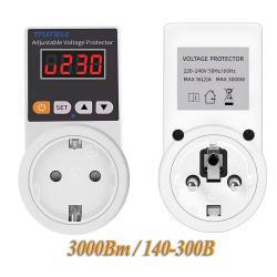 Захисне реле напруги в розетку Taxnele 3000W 140-300V 16A