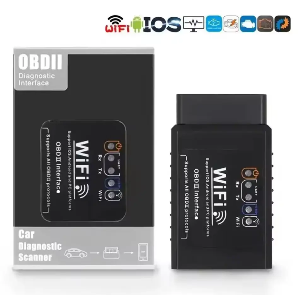 Автосканер OBD2 WIFI ELM327 V1.5 адаптер iPhone IOS /Android OBDII