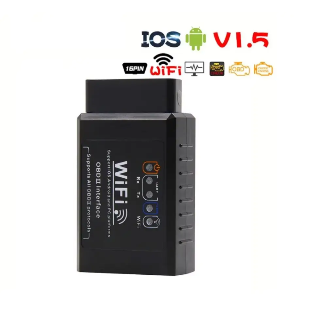 Автосканер OBD2 WIFI ELM327 V1.5 адаптер iPhone IOS /Android OBDII