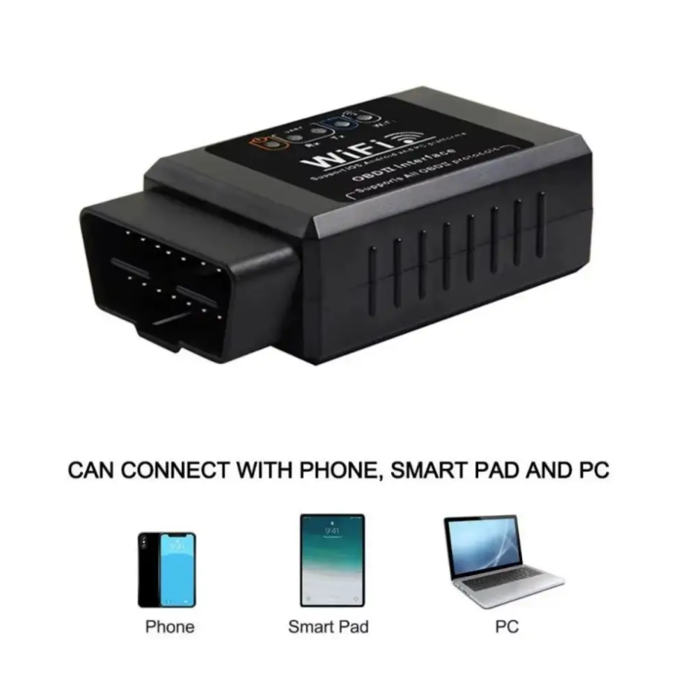 Автосканер OBD2 WIFI ELM327 V1.5 адаптер iPhone IOS /Android OBDII