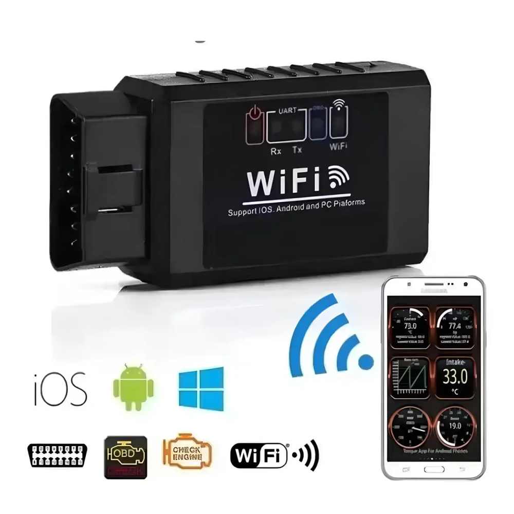 Автосканер OBD2 WIFI ELM327 V1.5 адаптер iPhone IOS /Android OBDII
