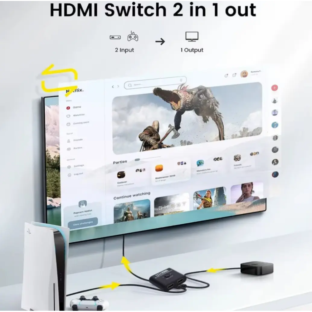 HDMI Switcher Splitter - Двонаправлений перемикач свитч HDMI плітер