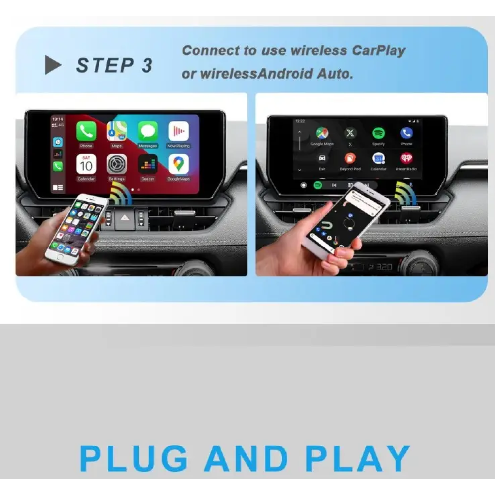 Адаптер бездротовий для Apple CarPlay та Android Auto 2in1 USB WIFI5 Bluetooth 5.0 з OTG перехідником