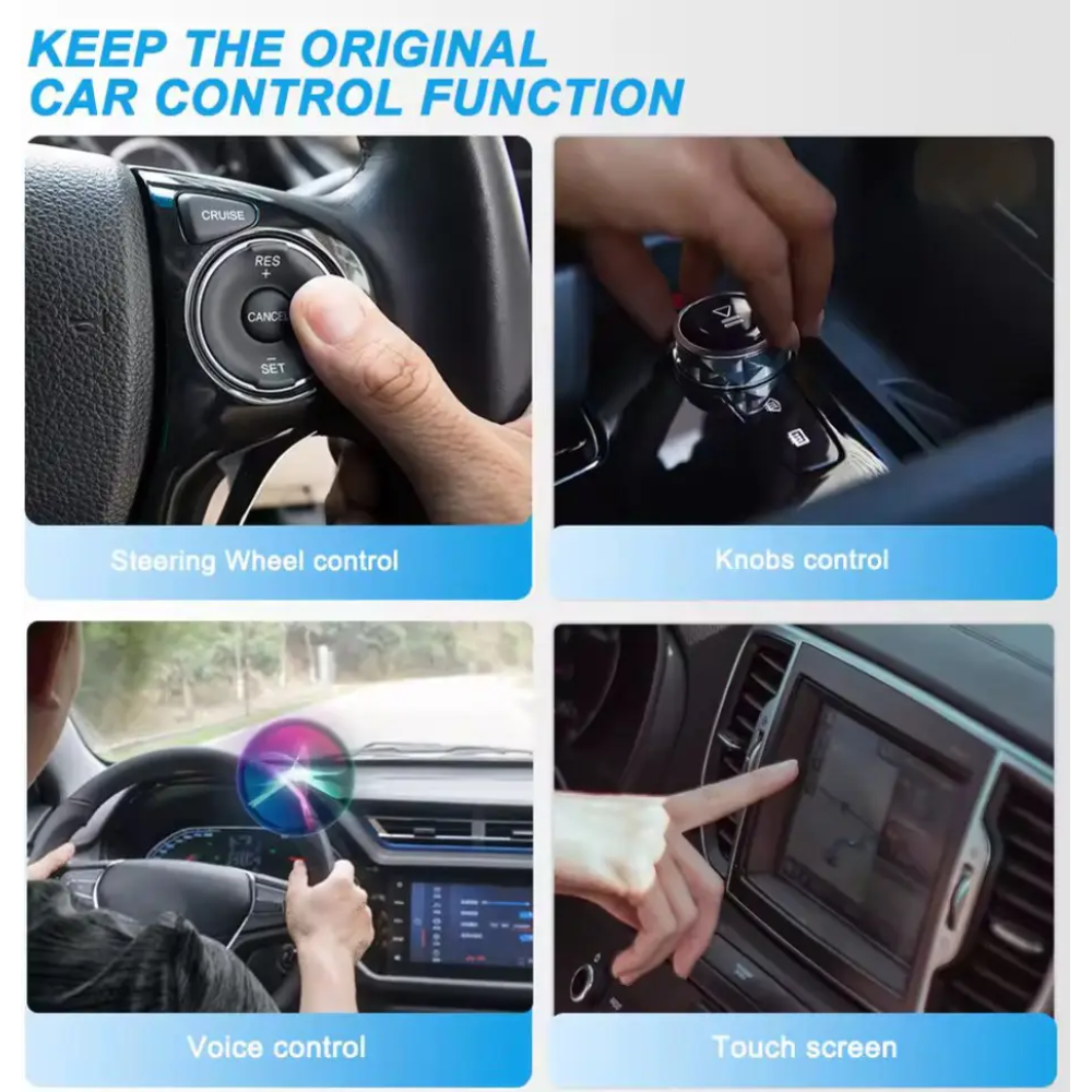 Адаптер бездротовий для Apple CarPlay та Android Auto 2in1 USB WIFI5 Bluetooth 5.0 з OTG перехідником