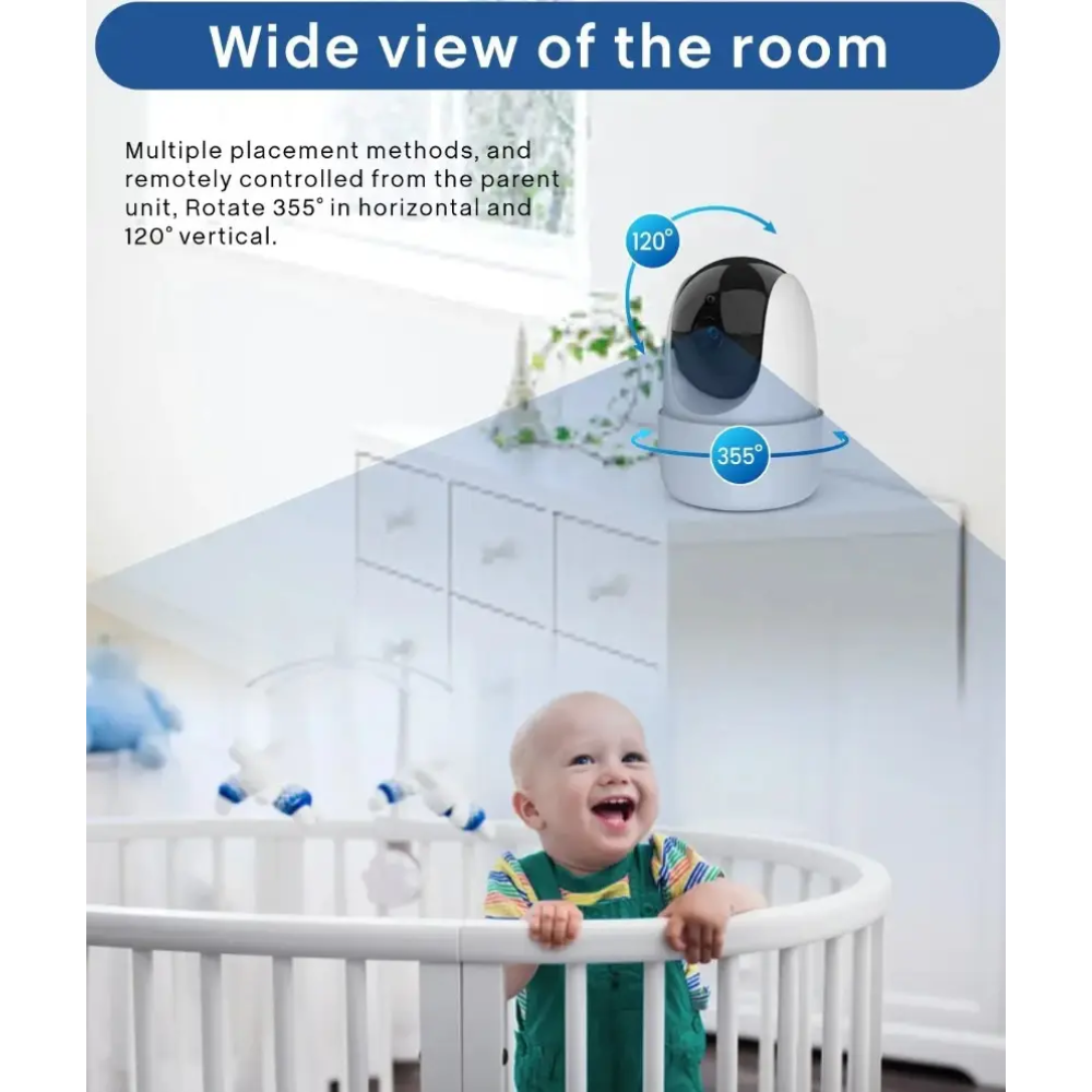 Відеоняня Baby Monitor SM651 з монітором 5'' двостороннім зв'язком та нічним баченням