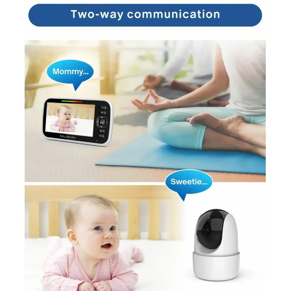 Відеоняня Baby Monitor SM651 з монітором 5'' двостороннім зв'язком та нічним баченням