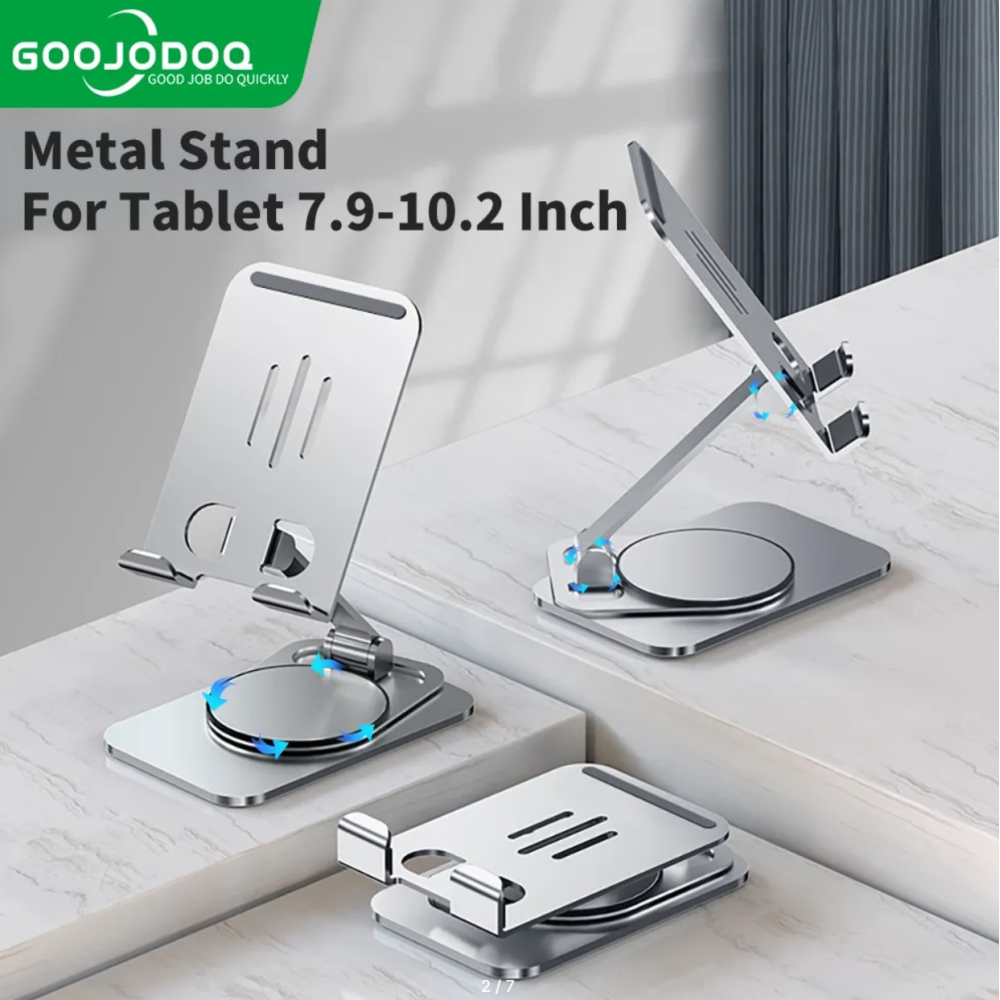 Металева складна підставка для  смартфона 360°  Silver