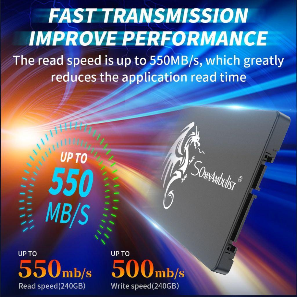 SSD диск 512 Gb  Somnambulist bulk