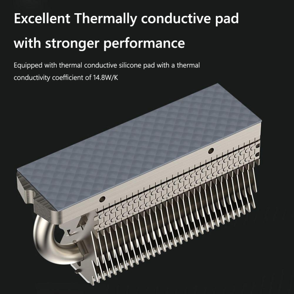 Радіатор охолодження SSD M.2  2280 + термопрокладки Coolleo CL-M.2 2280