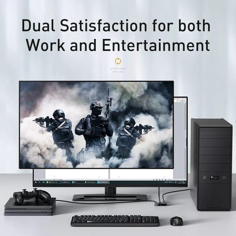Matrix HDMI Switcher Baseus (CAHUB-BC0G) - перемикач HDMI свитч