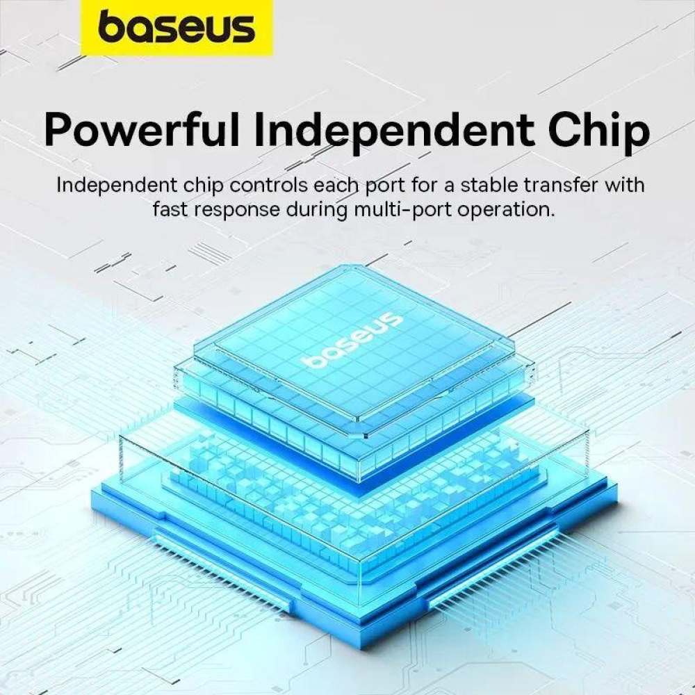 USB хаб Baseus BS-OH080 на 4 порти USB 3.0  Silver