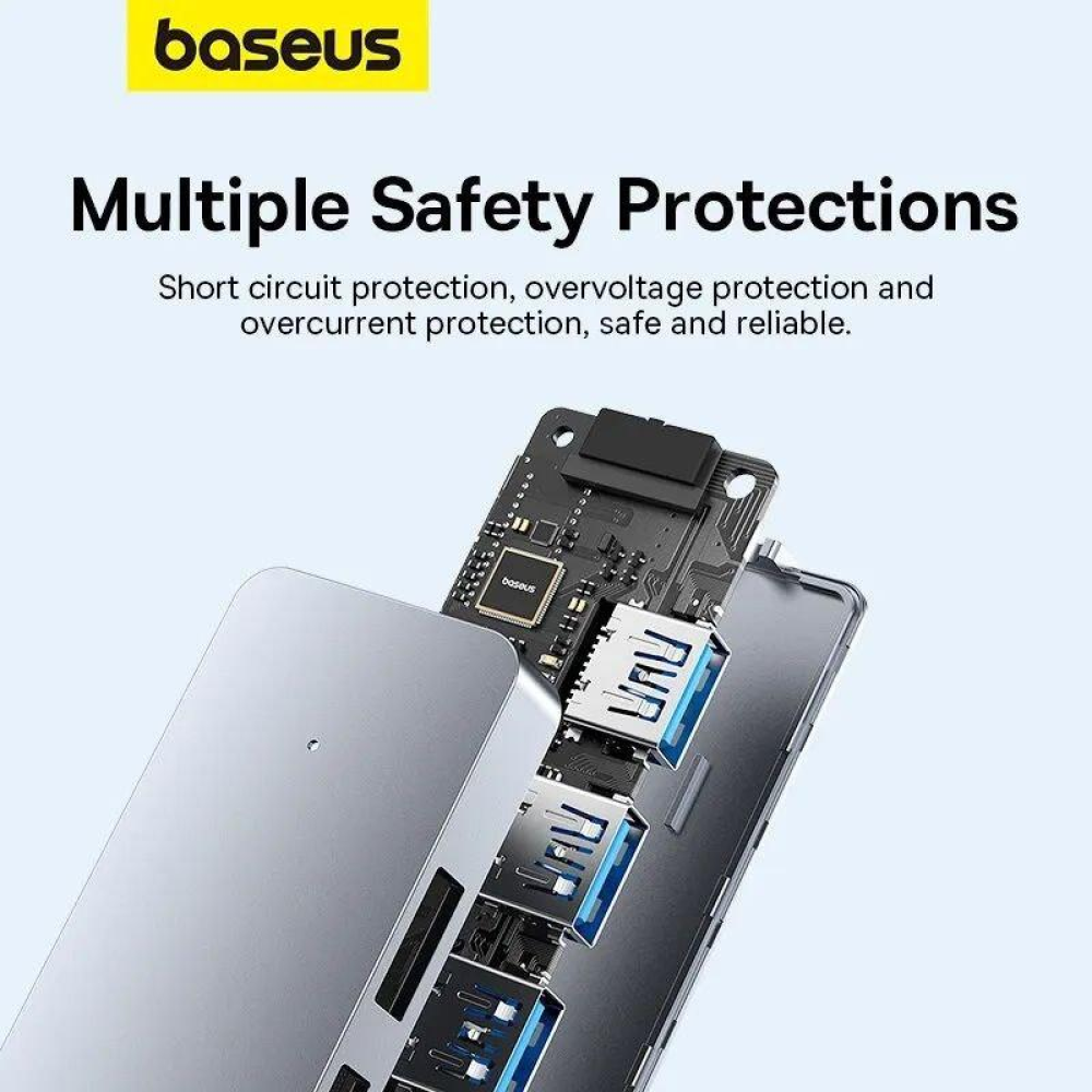 USB хаб Baseus BS-OH080 на 4 порти USB 3.0  Silver