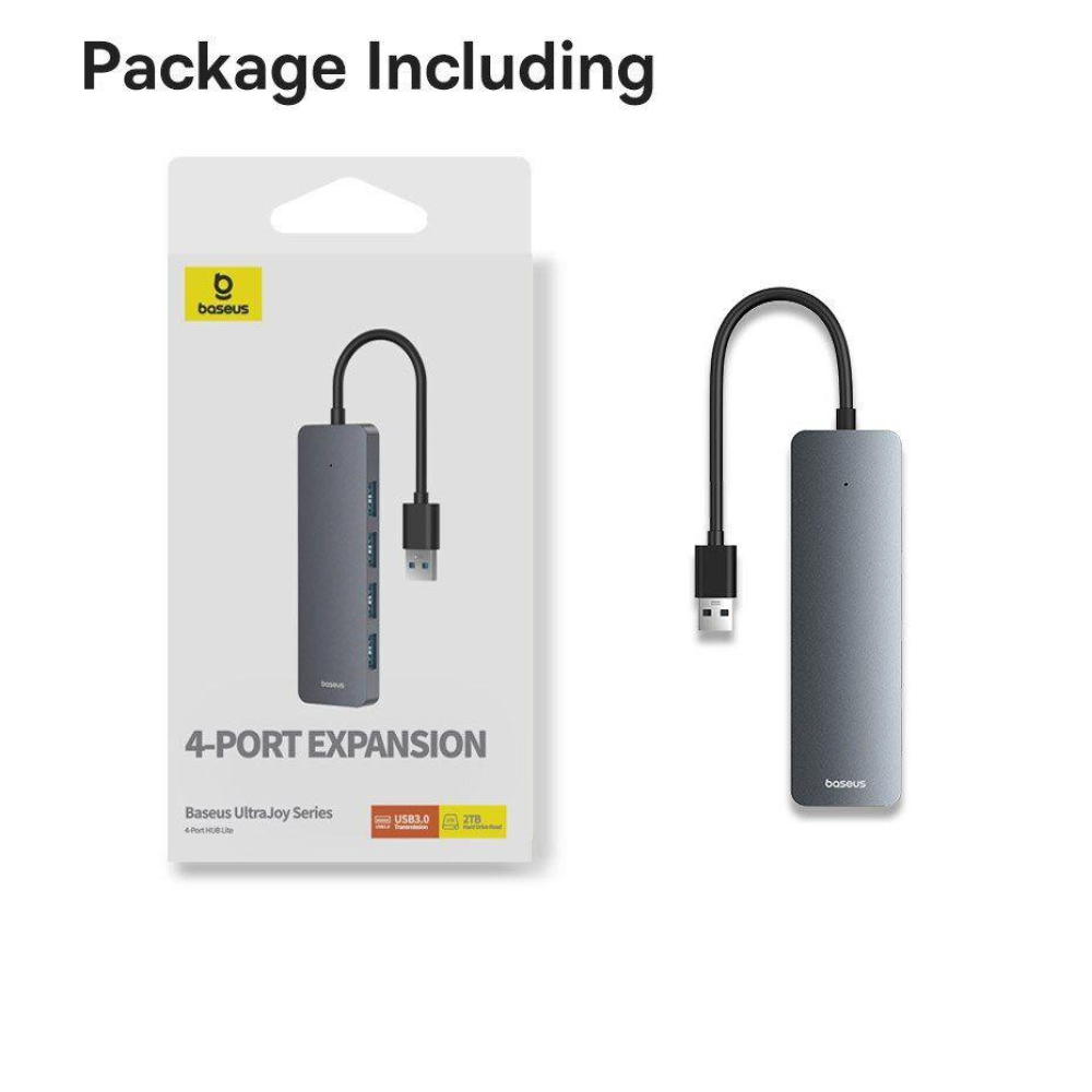USB хаб Baseus BS-OH080 на 4 порти USB 3.0  Silver