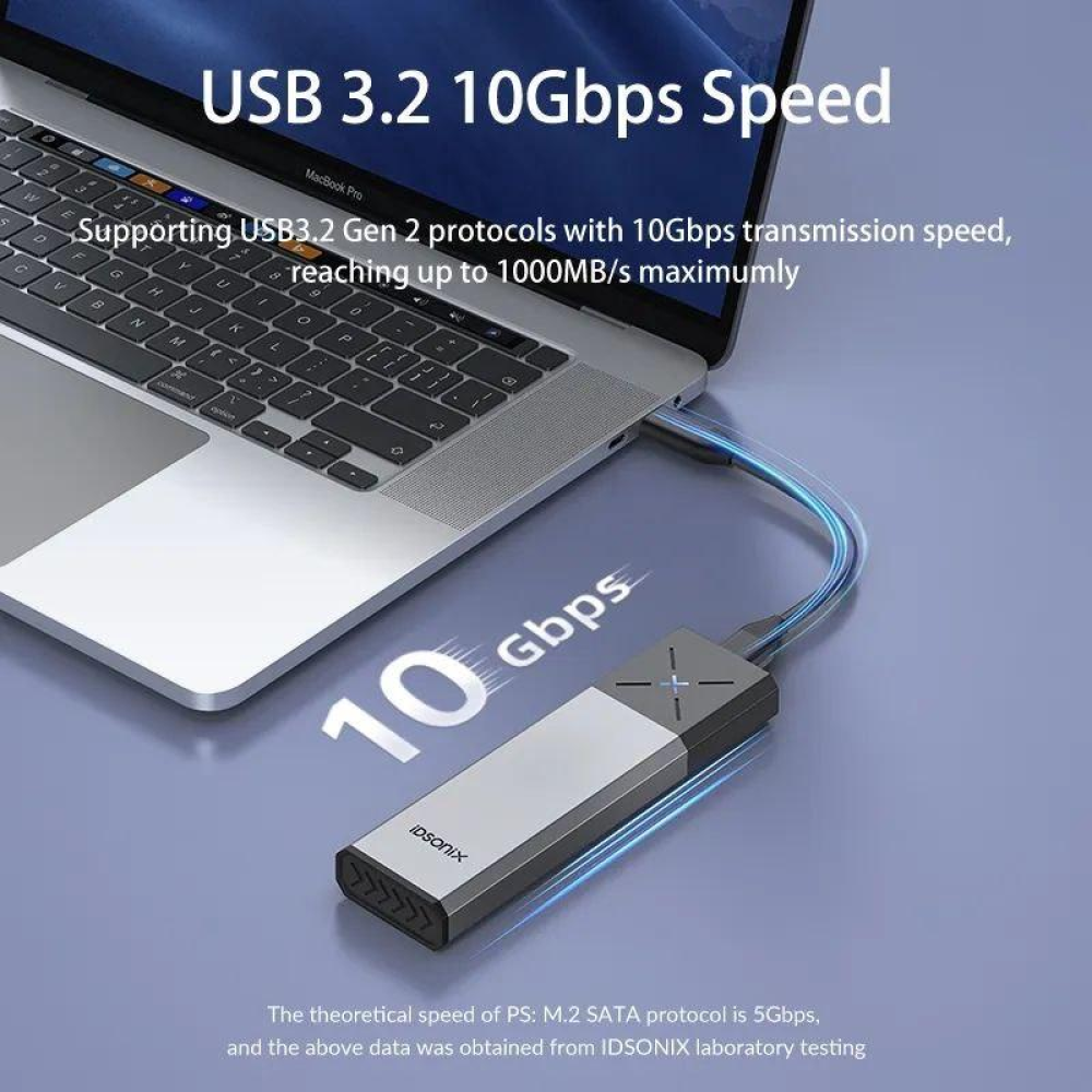 Зовнішня кишеня NVME NGFF m.2 SSD USB 3.0 + Type-C iDsonix