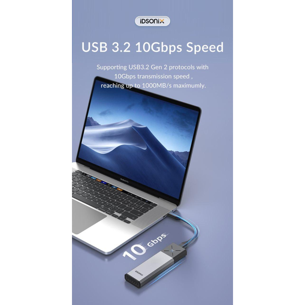 Зовнішня кишеня NVME NGFF m.2 SSD USB 3.0 + Type-C iDsonix