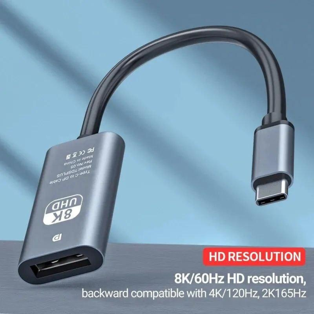 Адаптер перетворювач конвертер  Type-C - DisplayPort 8K 60Hz SmartGo