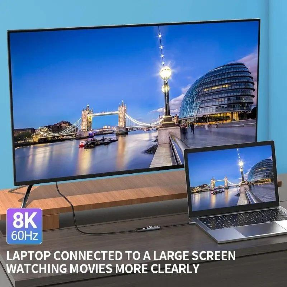 Адаптер перетворювач конвертер  Type-C - DisplayPort 8K 60Hz SmartGo