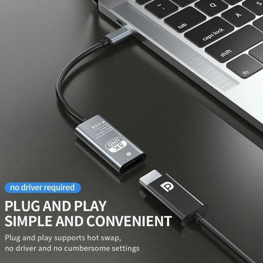 Адаптер перетворювач конвертер  Type-C - DisplayPort 8K 60Hz SmartGo