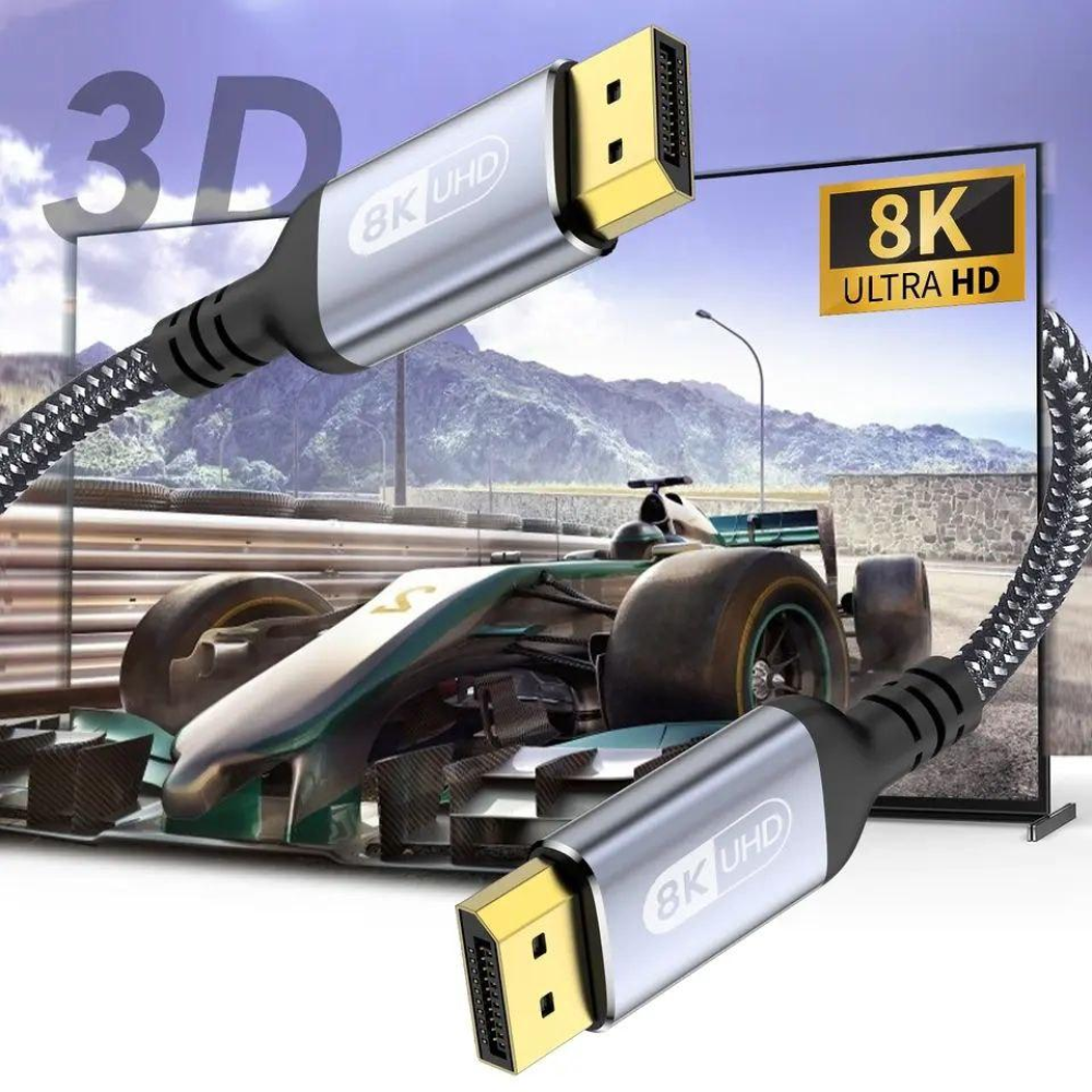 Кабель Display Port - DisplayPort 1.4 8K 1м в оплетці SmartGo