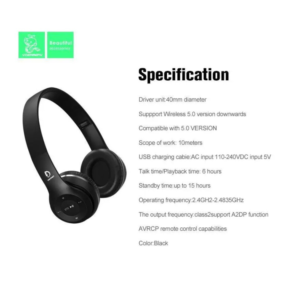 Bluetooth навушники Denmen DL15 бездротові BT 5.0