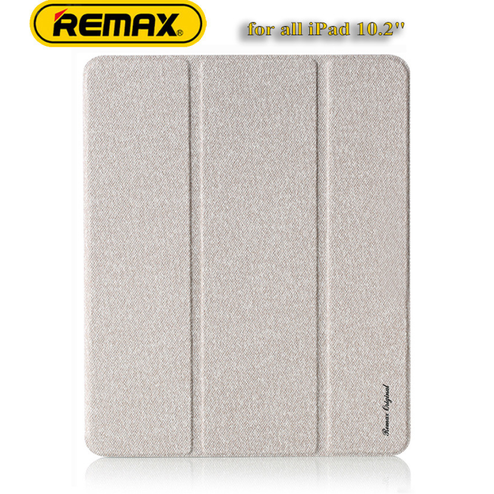 Чохол REMAX Chan Series Leather Case PT-10 for all iPad 10.2“ (2019-2022) бежевий + відсік для стілусу