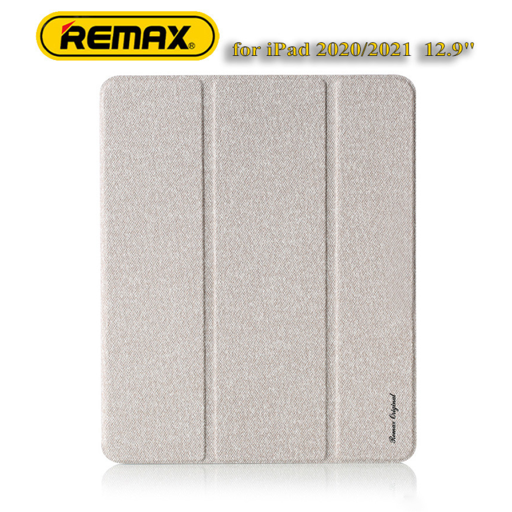 Чохол REMAX Chan Series Leather Case PT-10 for iPad Pro 12.9“ (2019-2022) бежевий + відсік для стилуса