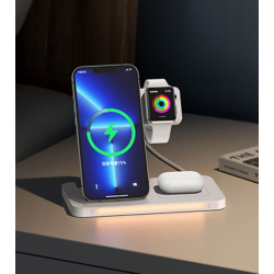 Бездротовий зарядний пристрій 22W REMAX Minxl Series 3-in-1 Foldable Wireless Charger RP-W60 Білий