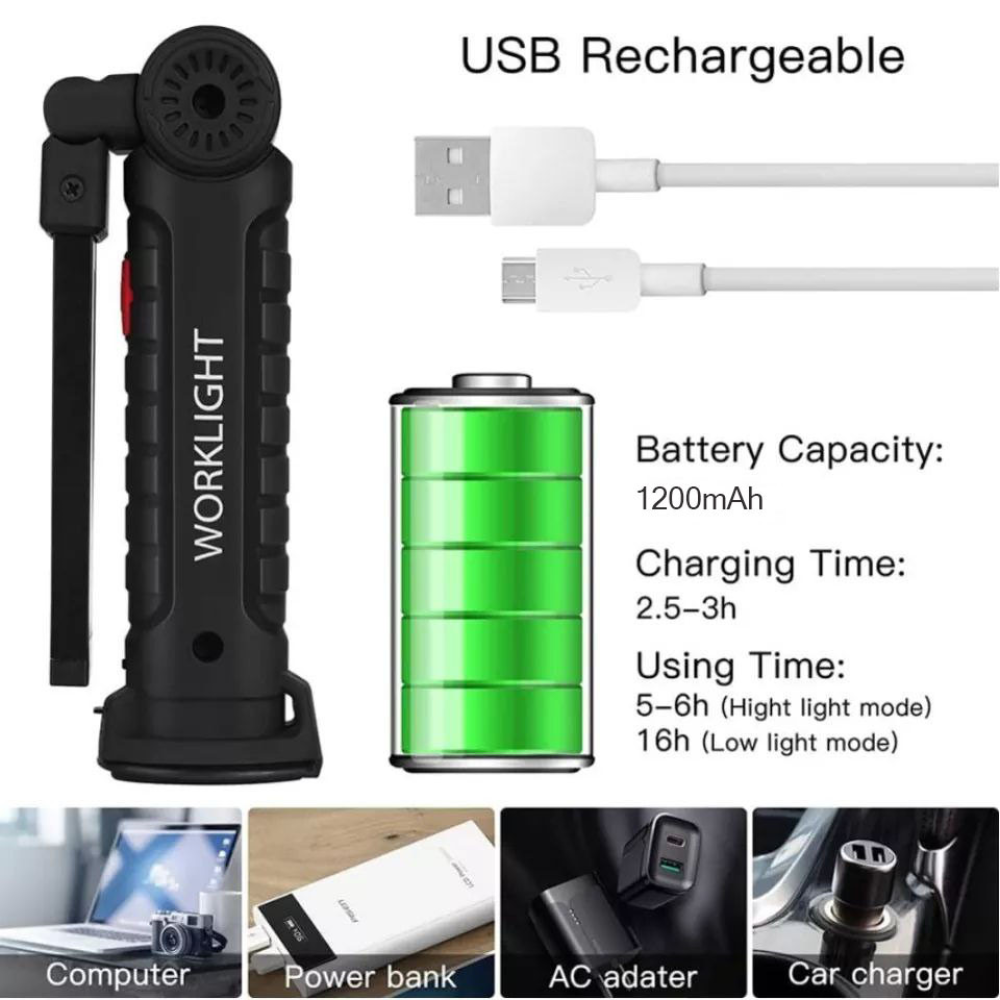 Ліхтар Worklight W-51 акумуляторний  складаний LED 360°