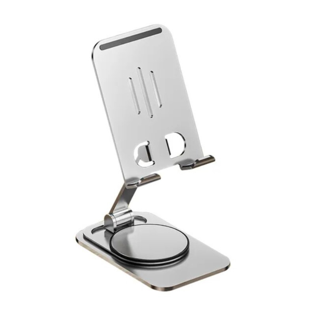 Металева складна підставка для  смартфона 360°  Silver