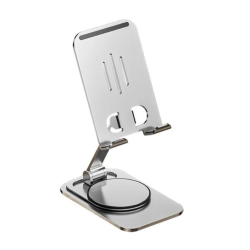 Металева складна підставка для  смартфона 360°  Silver