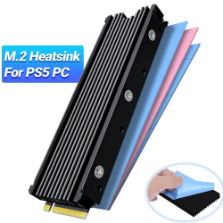 Радіатор охолодження SSD M.2  2280 + термопрокладки FinalCool Glacier M2 сумісність із PS5
