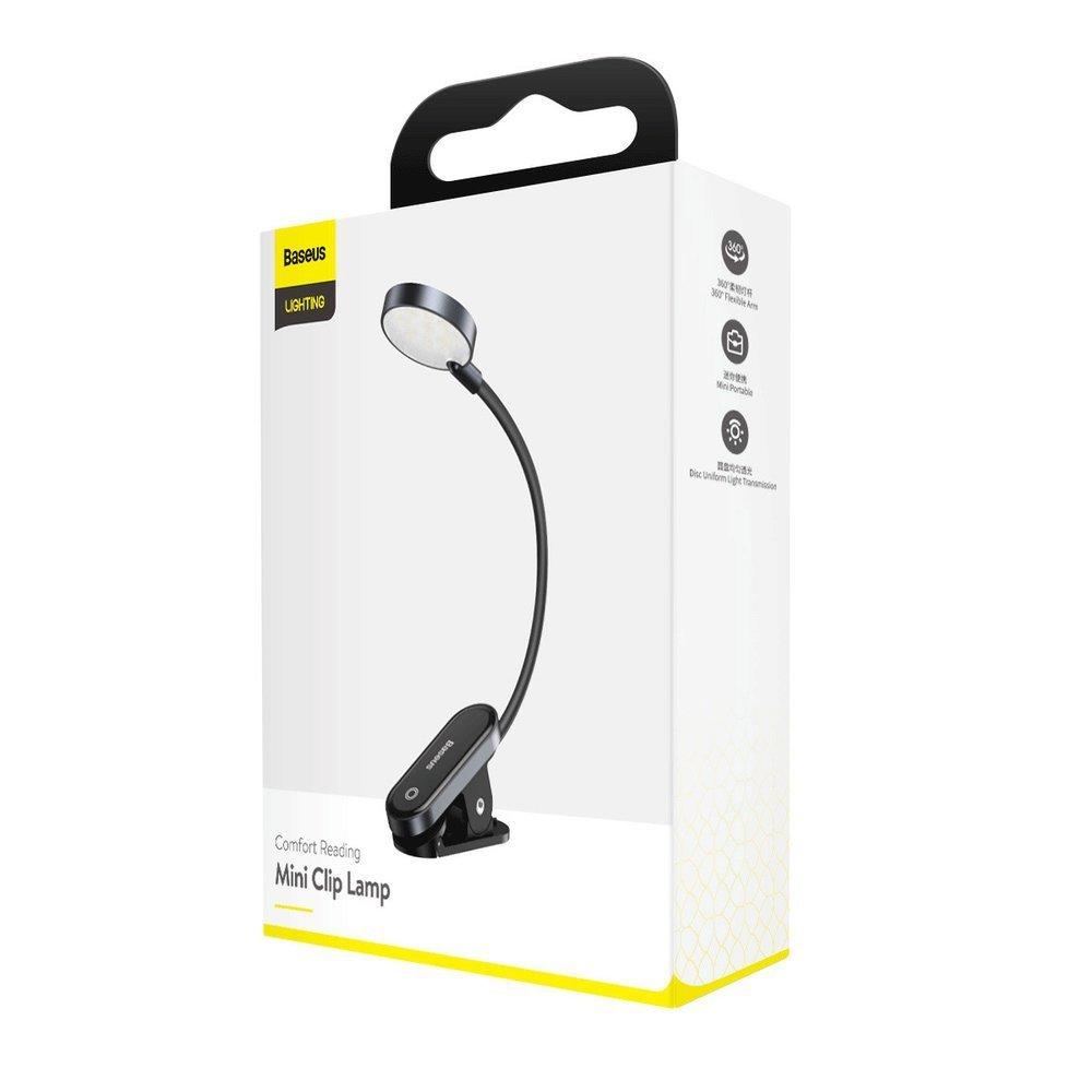 Портативна настільна лампа Baseus Comfort Reading Mini Clip Lamp Dark Gray (DGRAD-0G)