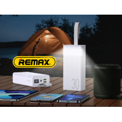 Powerbank 30000mAh 22.5W  Remax RPP-320  QC3.0 PD Швидка зарядка. Ліхтар