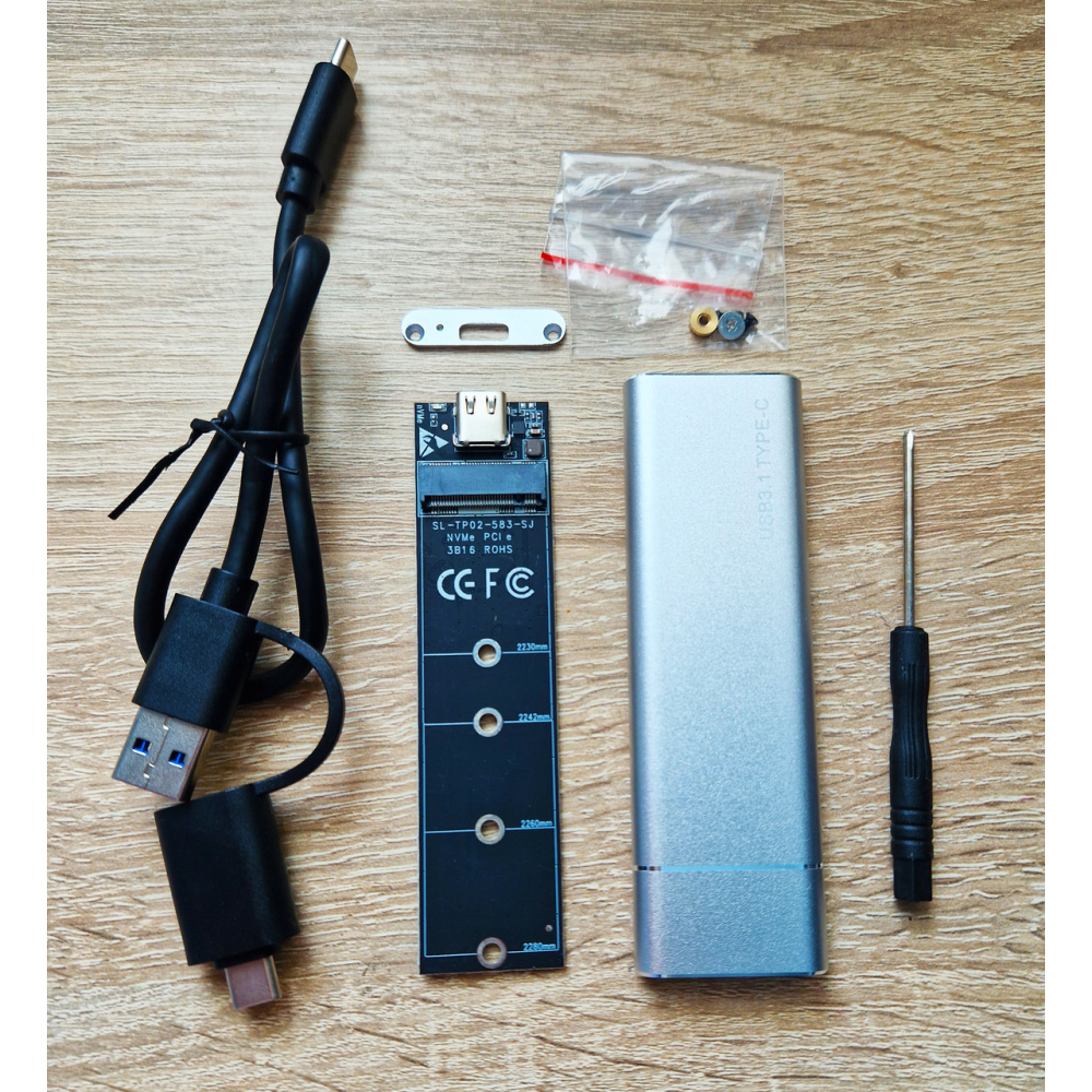 Зовнішня кишеня Type-C m.2 NVME SSD USB 3.0 M-Key NVMe-C01