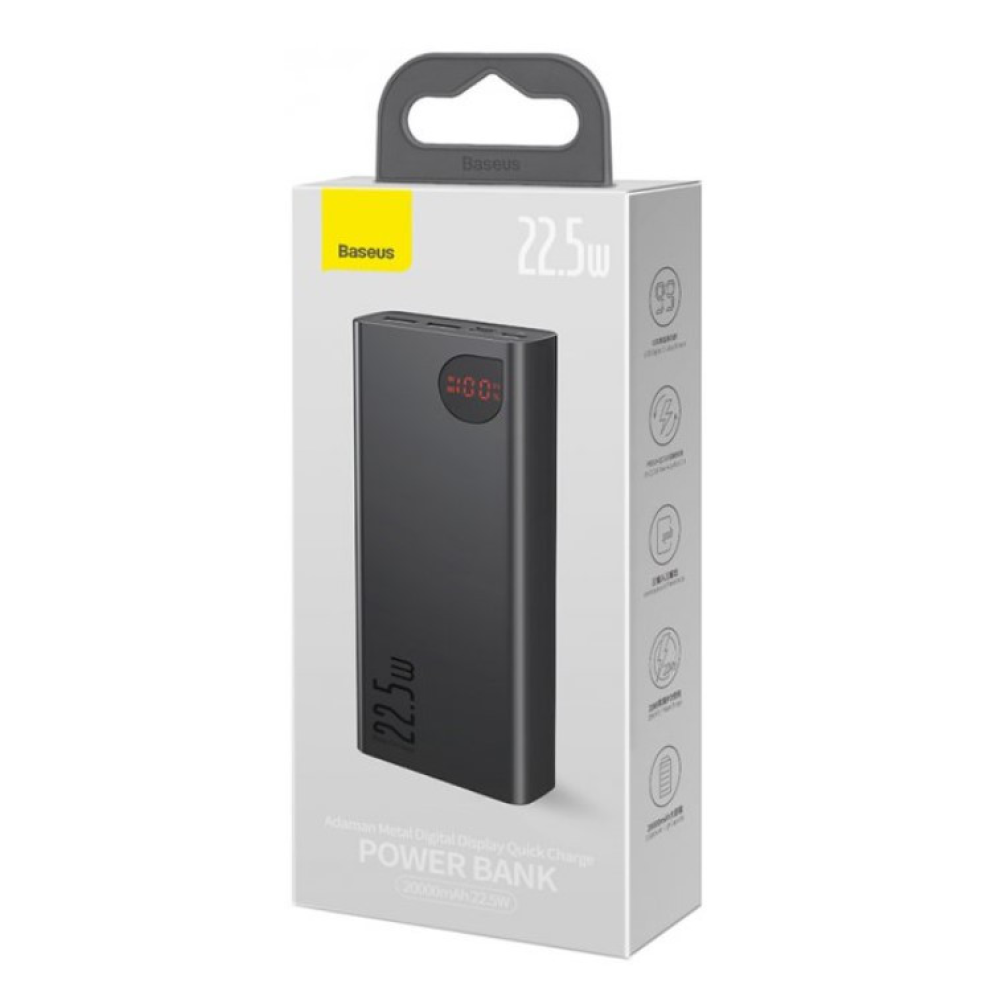 Powerbank 20000mAh 22,5W Baseus Adaman Metal Digital QC PD  SCP  FCP и AFC