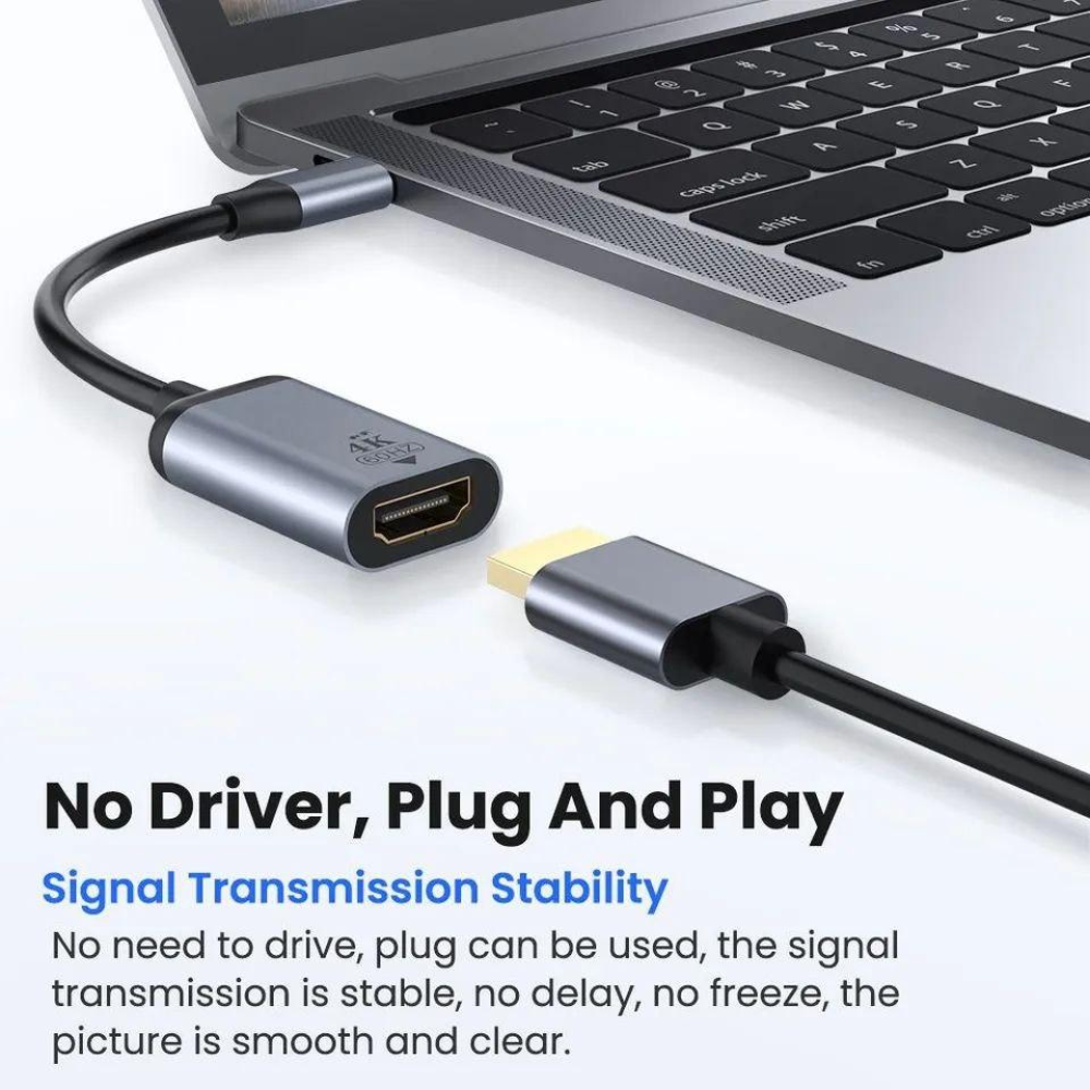 Адаптер перетворювач конвертер Type-C - HDMI 4К 60Hz V2 SmartGo
