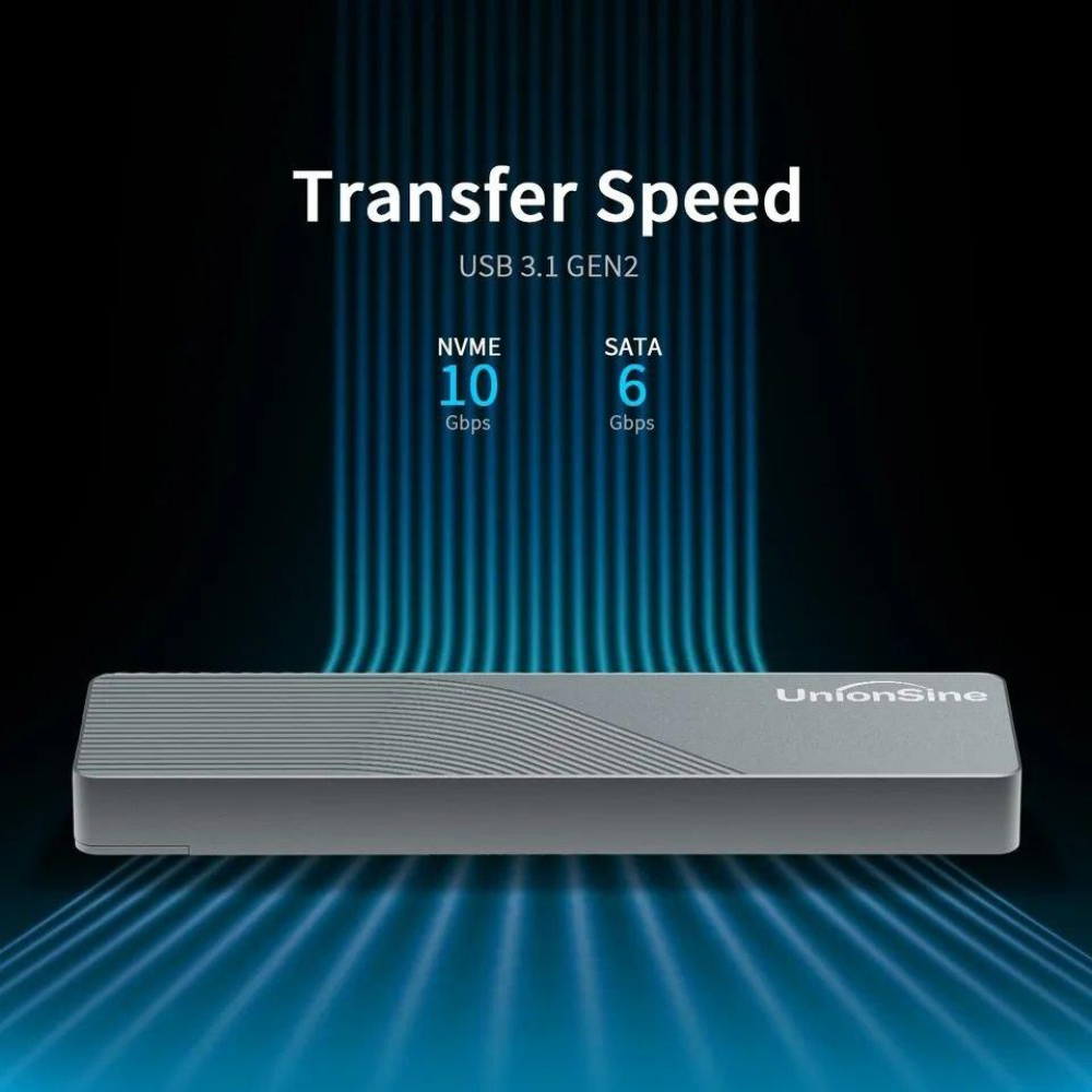 Зовнішня кишеня NVME NGFF m.2 SSD USB 3.0 + Type-C UnionSine