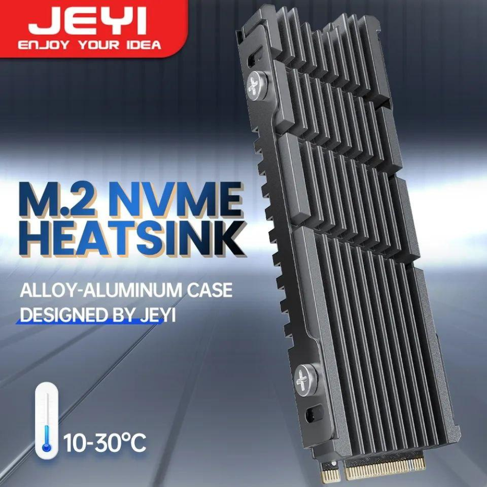 Радіатор охолодження SSD M.2  2280 + термопрокладки Jeyi iCold-2 Silver