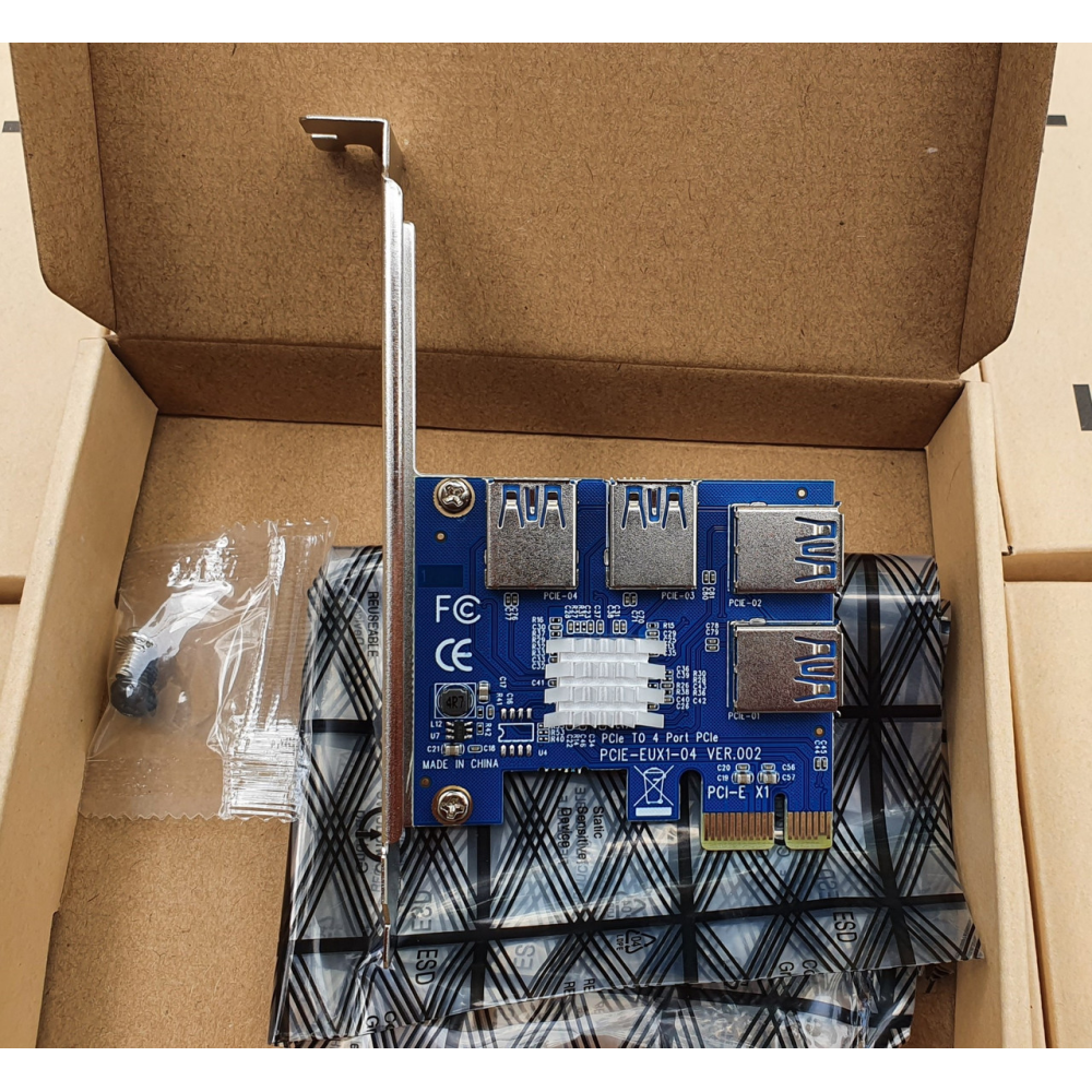 Плата розширення живлення для райзера PCI-E 1x to 4x Riser