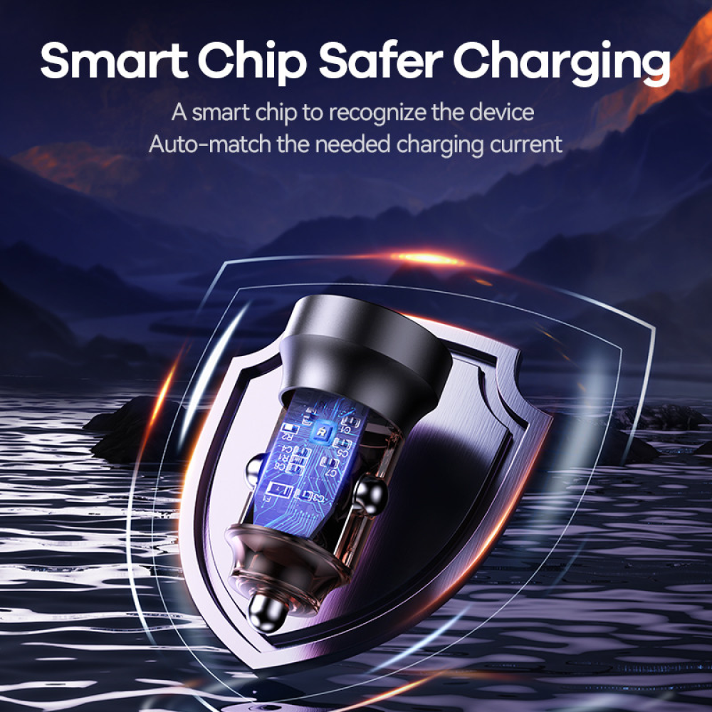 Автомобільний зарядний пристрій 30W REMAX Walking Series PD+QC  Cyberpunk Fast Car Charger RCC338  1C1A