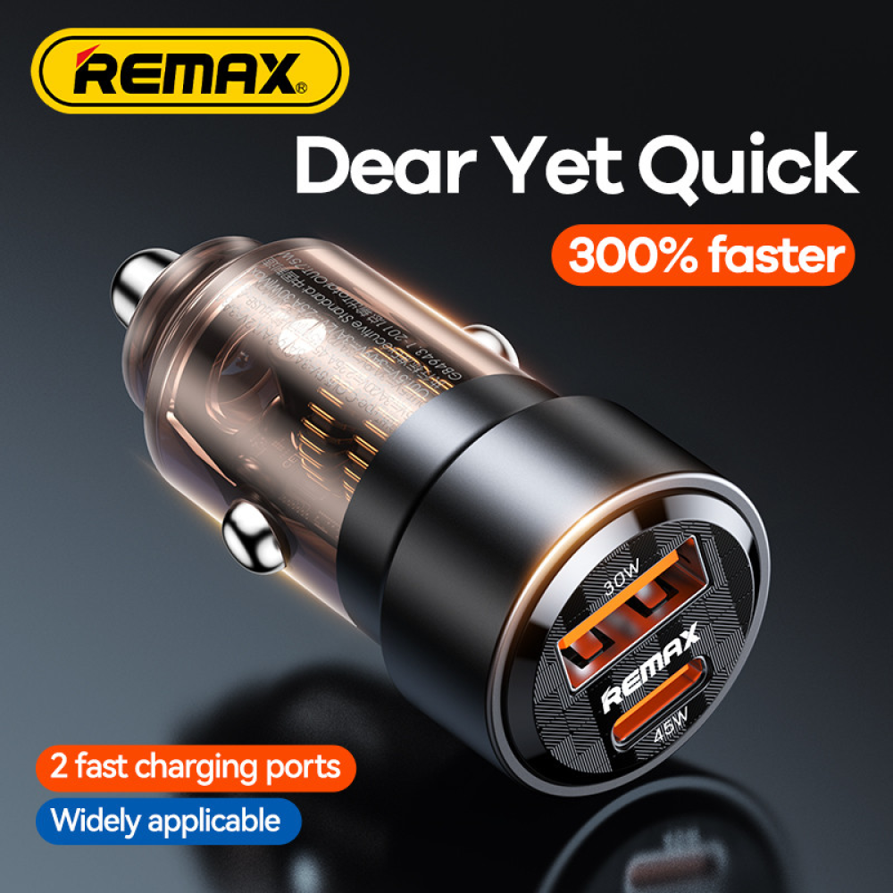 Автомобільний зарядний пристрій 75W REMAX Walking Series PD+QC 1C+1A Fast Car Charger RCC360