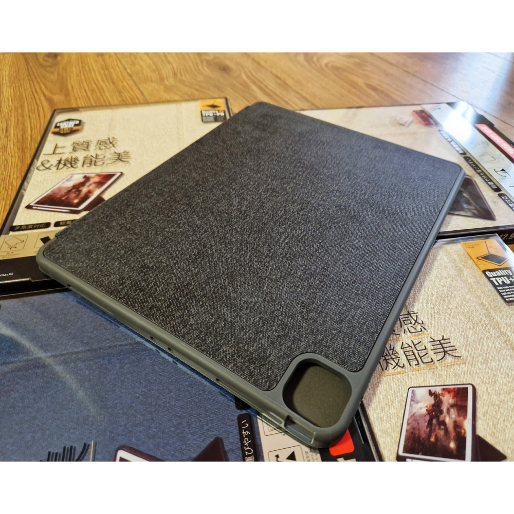 Чохол REMAX Chan Series Leather Case PT-10 for all iPad Pro 12.9“ (2019-2022) темно-сірий + відсік для стілусу