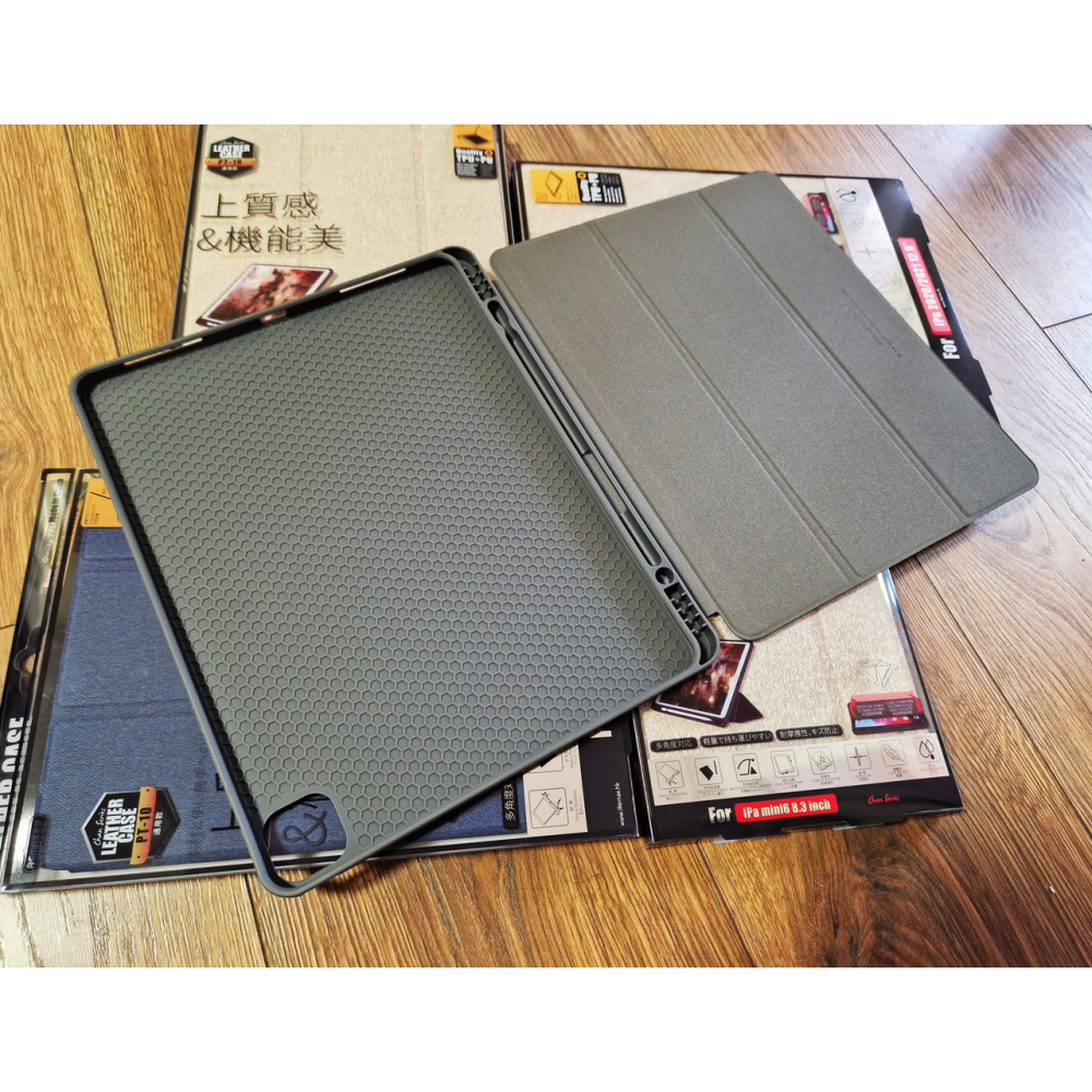 Чохол REMAX Chan Series Leather Case PT-10 for all iPad Pro 12.9“ (2019-2022) темно-сірий + відсік для стілусу