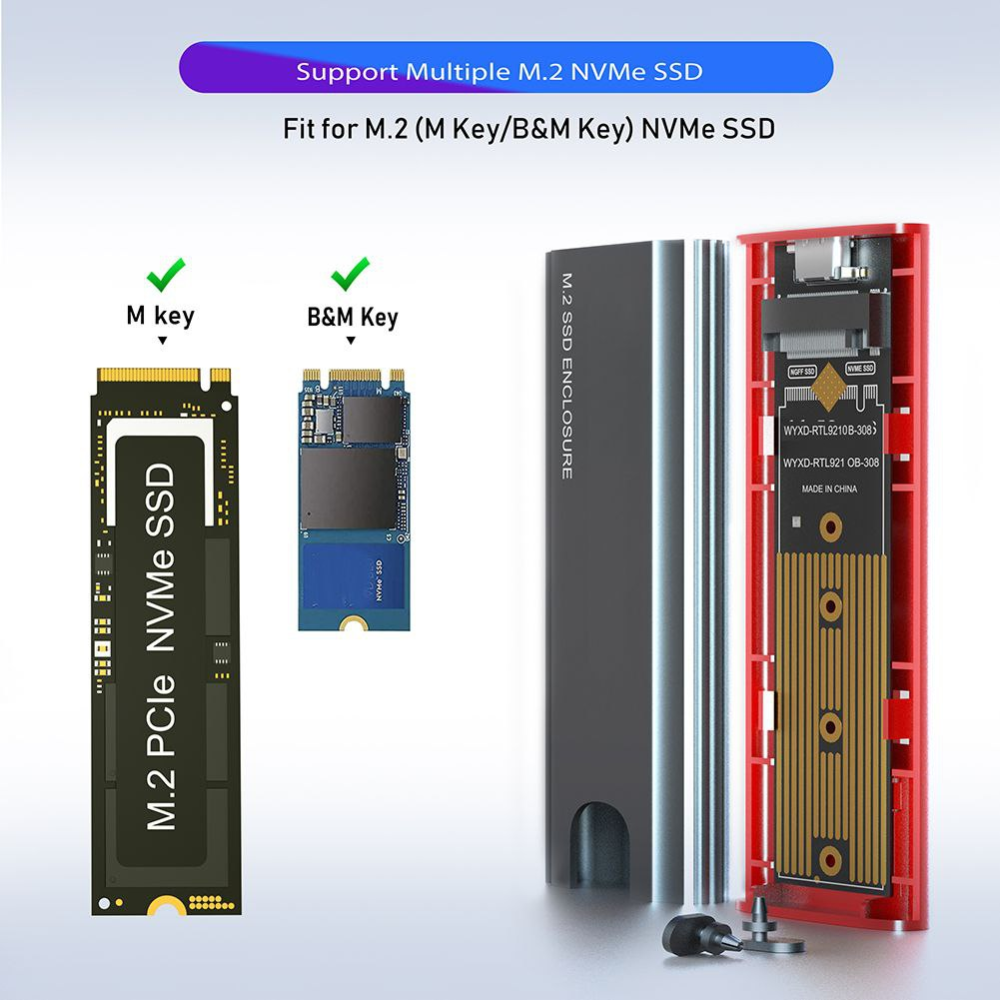 Зовнішня кишеня m.2 nvme SSD USB 3.0 - Type-C SmartGo
