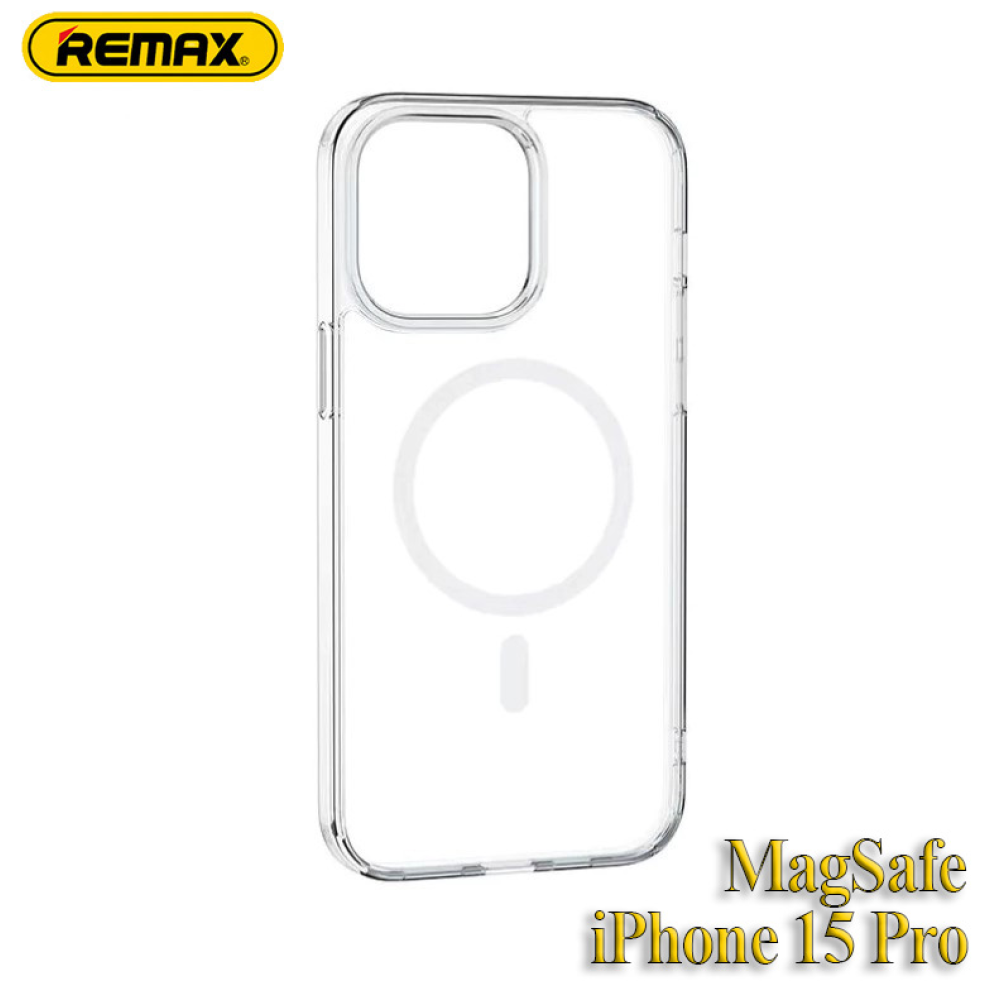 Прозорий чохол iPhone 15 Pro MagSafe Remax Crys Series Magsafe Magnetic Phone Case RM-1690