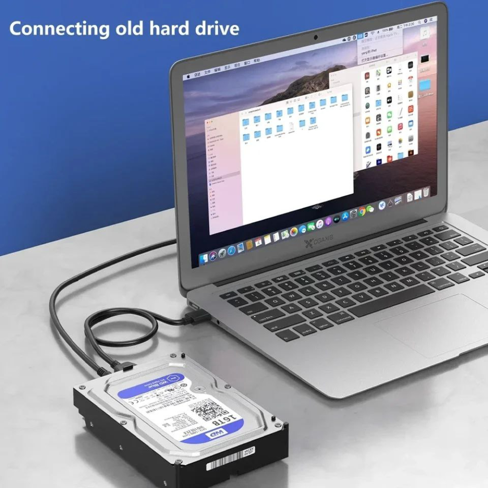 Перехідник SATA - USB 3.0 для жорсткого диску HDD SSD 3.5'' 2.5'' з Блоком живленяя SmartGo